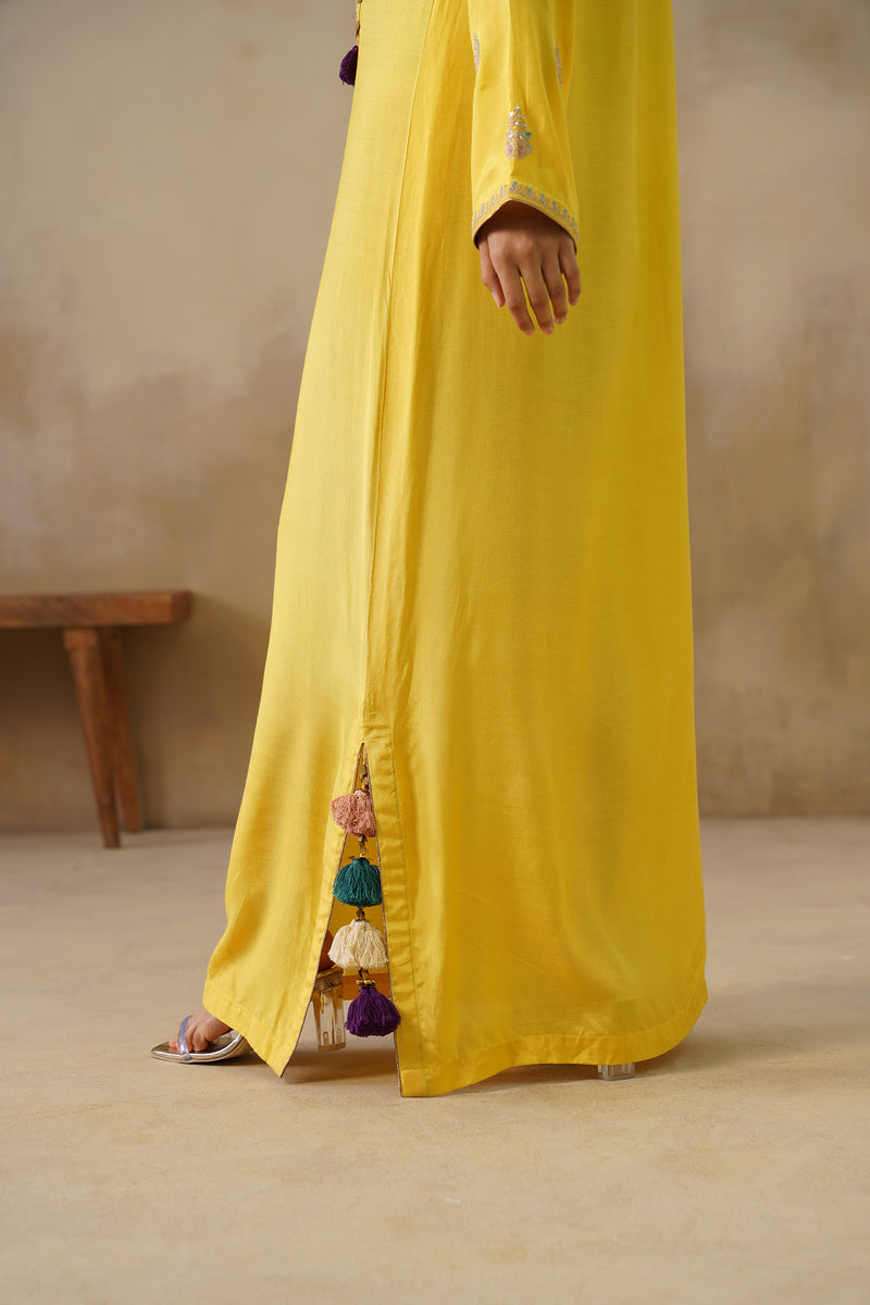 Noor Yellow Full Length Dress