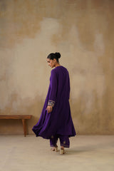Noor Purple Kali Suit Set with Dupatta