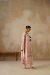 Noor Pink Straight Suit Set with Dupatta