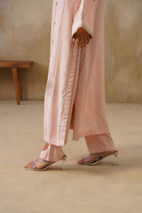 Noor Pink Straight Suit Set with Dupatta