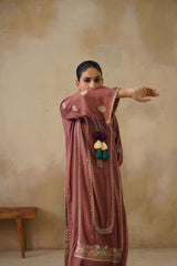 Noor Brown Straight Suit Set with Dupatta