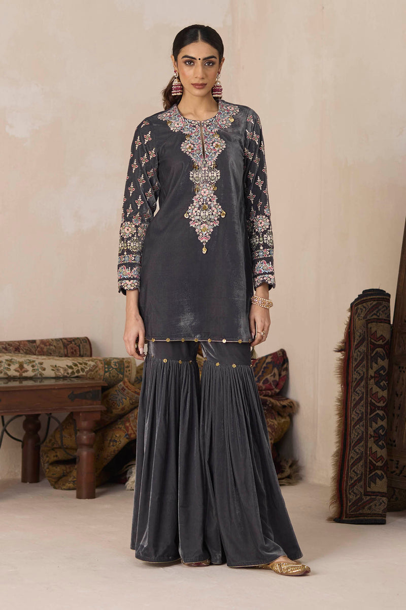 Khuabni Short Shirt with Garara