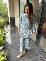 Peher Fiza Set- Blue Coord Set