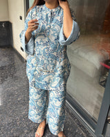 Peher Fiza Set- Blue Coord Set