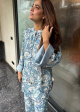 Peher Fiza Set- Blue Coord Set