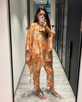 Peher Kesariya Set- Orange Coord Set