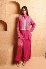 Rani Pink Waistcoat Set
