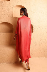 Sindoor Red Cape Suit Set