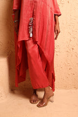 Sindoor Red Cape Suit Set