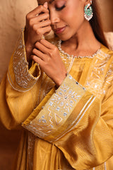 Ochre Sidekali Suit Set with Dupatta