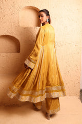 Ochre Sidekali Suit Set with Dupatta