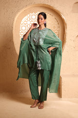 Jade Green Cape Suit Set