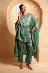 Jade Green Cape Suit Set