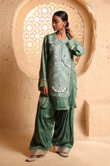 Jade Green Kashmiri Kurta Set with Dupatta