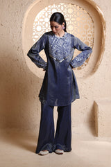 Midnight Blue Back Kali Suit Set