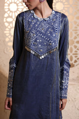 Midnight Blue Back Kali Suit Set