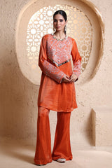 Bright Orange Back Kali Suit Set