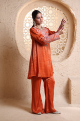 Bright Orange Back Kali Suit Set