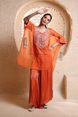Bright Orange Kaftan Set