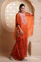 Bright Orange Kaftan Set