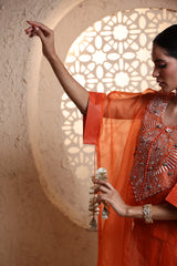 Bright Orange Kaftan Set