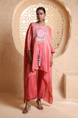 Coral Cape Suit Set