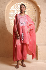 Coral Cape Suit Set
