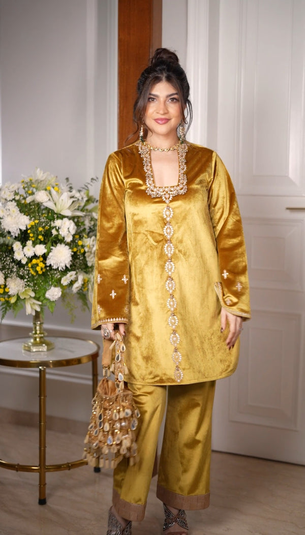 Zeba Mustard A Line Coord Set