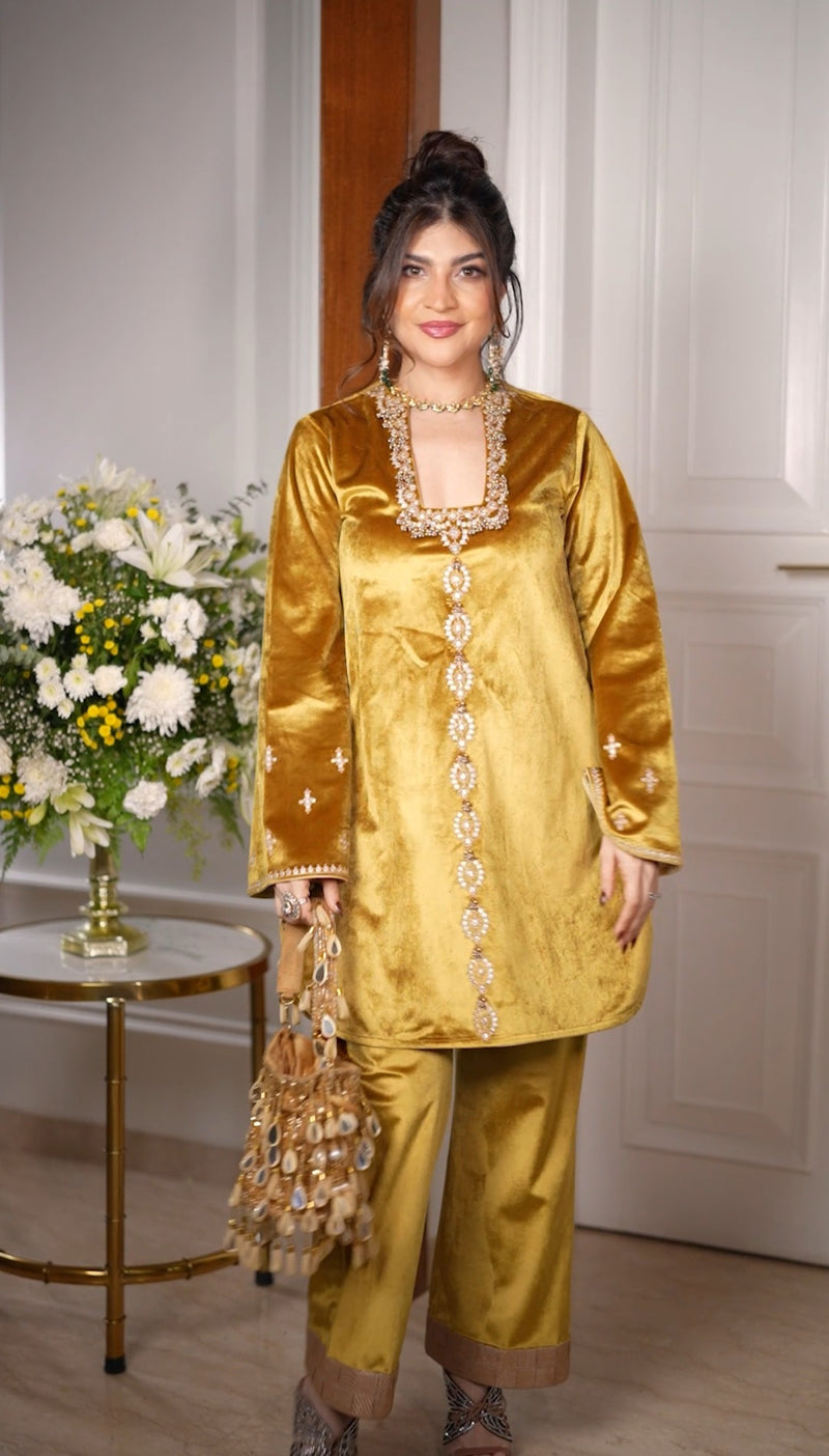 Zeba Mustard A Line Coord Set