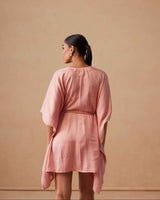 Sanjh Veya Dress - Blush Pink Kaftan Dress