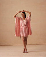 Sanjh Veya Dress - Blush Pink Kaftan Dress