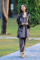 Zeba Brown A Line Coord Set