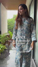 Peher Fiza Set- Blue Coord Set