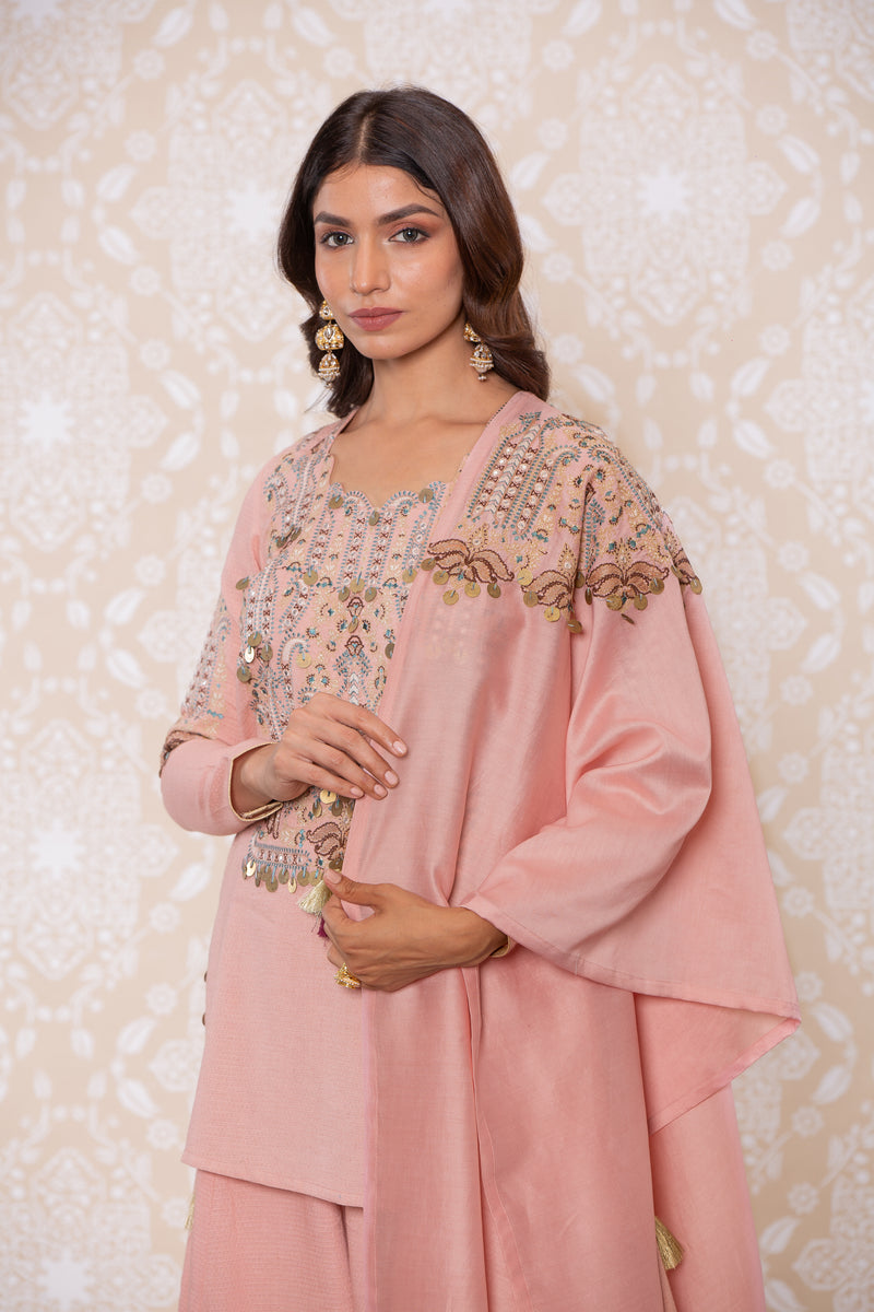 Inayat Short Shirt Sharara Set