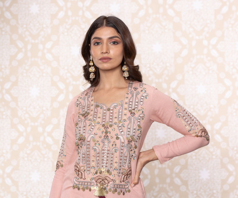 Inayat Short Shirt Sharara Set