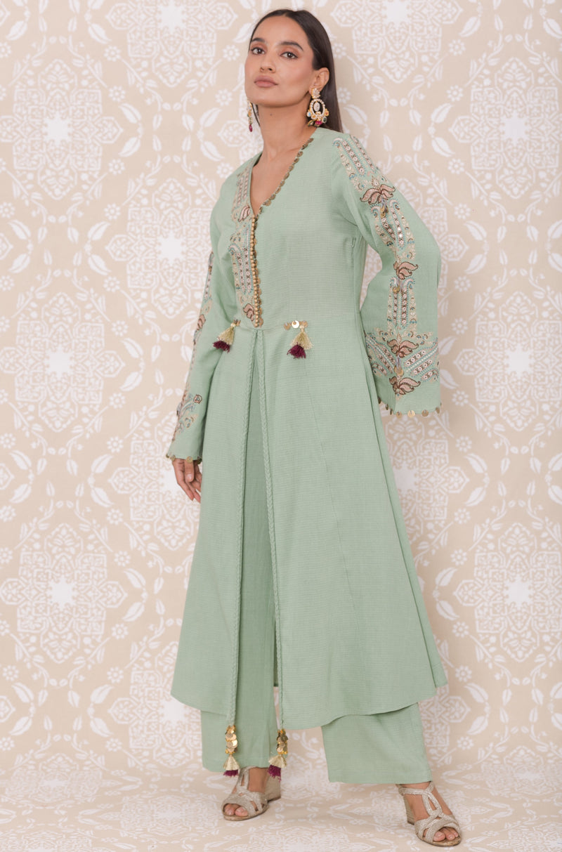 Inayat Front Open Kali Suit Set