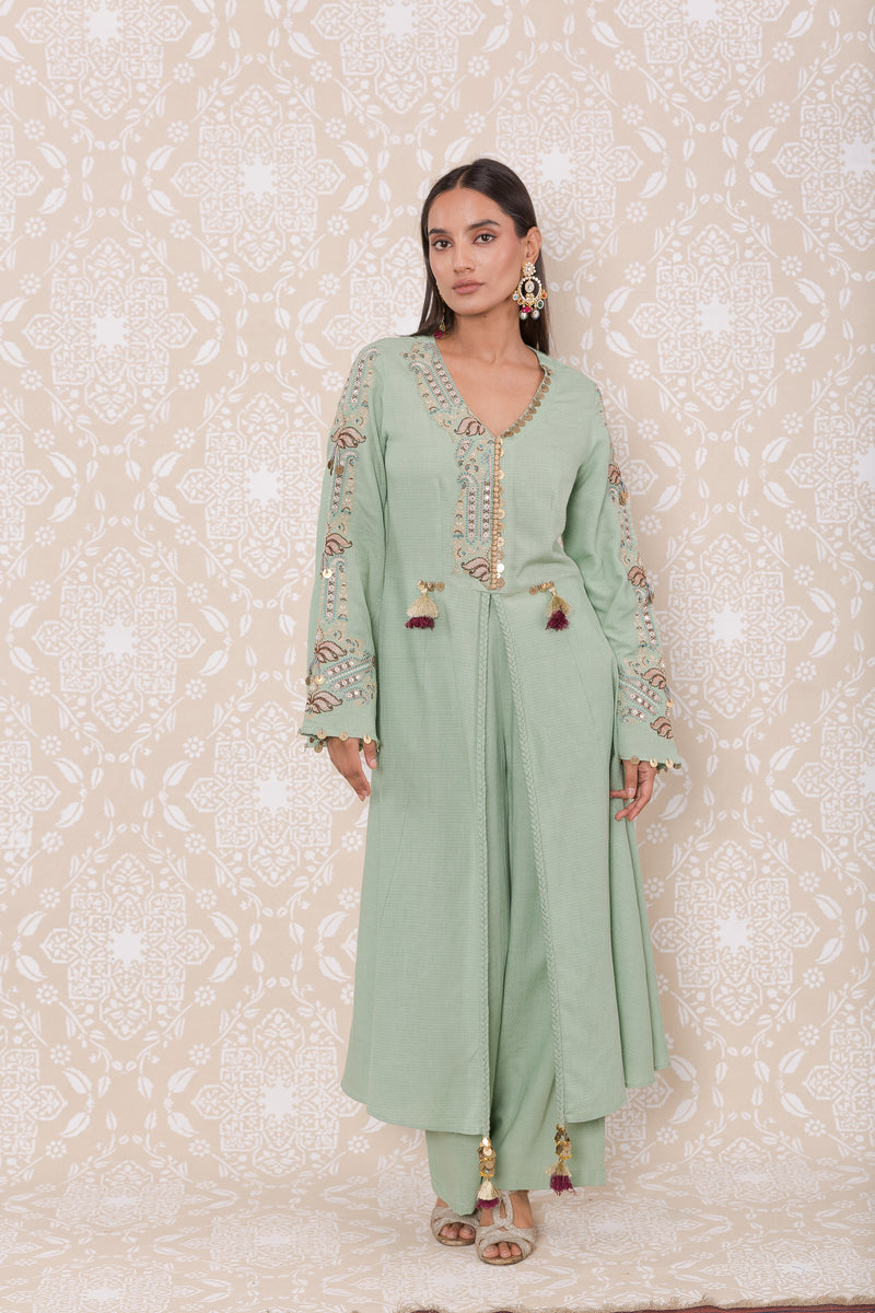 Inayat Front Open Kali Suit Set