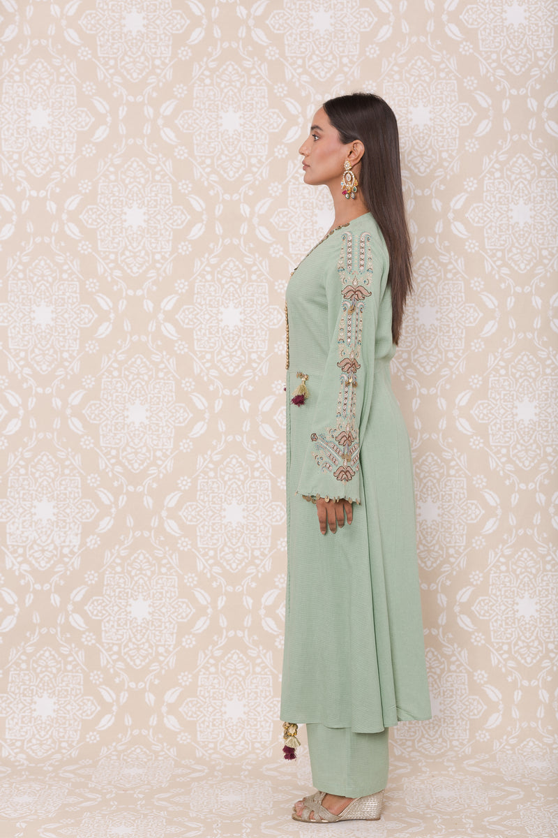 Inayat Front Open Kali Suit Set