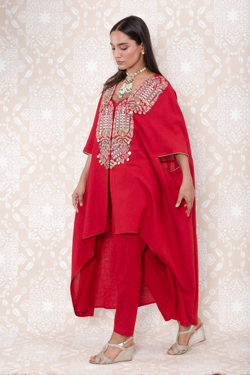 Inayat Cape Suit Set- RTS