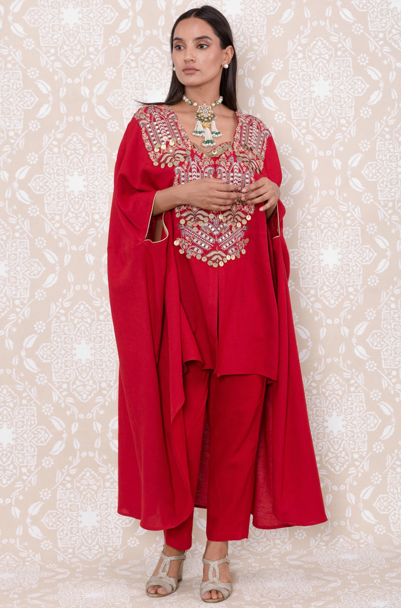 Inayat Cape Suit Set- RTS